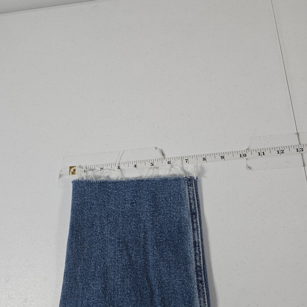 Hollister Curvy Ultra High-Rise Vintage Straight Jeans Blue Raw Hem 7R W28 L27 - Picture 5 of 8